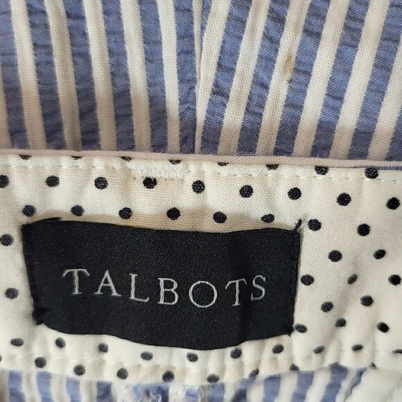 Talbots Blue & White Crop Pants - Picture 2 of 10